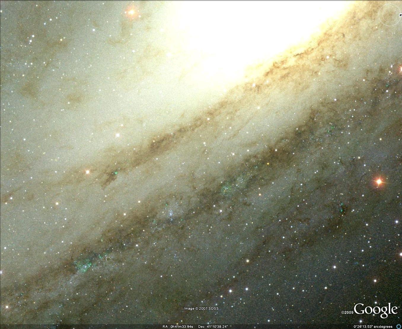 مجرة أندروميدا عن قرب (إضغط لتكبير الصورة)